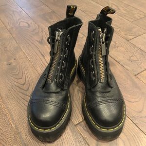 Dr Martens Sinclair platform zip leather boots